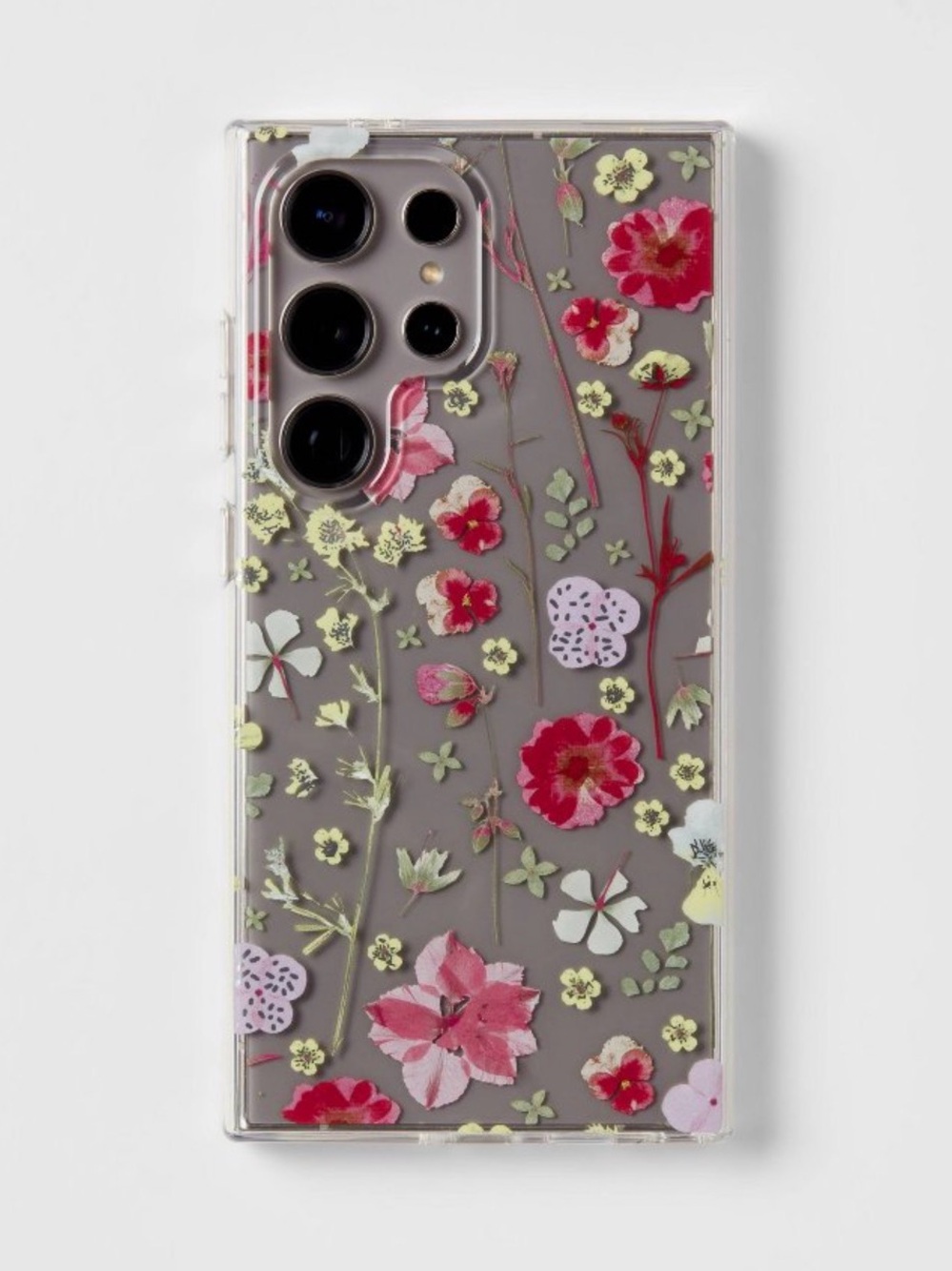 Heyday Floral Clear Protective Phone Case - Pink Flower Design